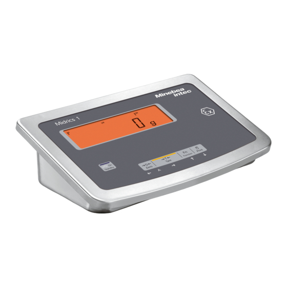 Minebea Intec Ex Indicator Midrics 1 Operating Instructions Manual