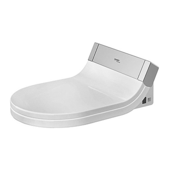 DURAVIT SensoWash Starck 610000 Series Mounting Instructions