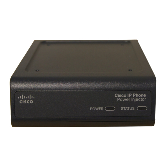 Cisco Power Injector Quick Manual