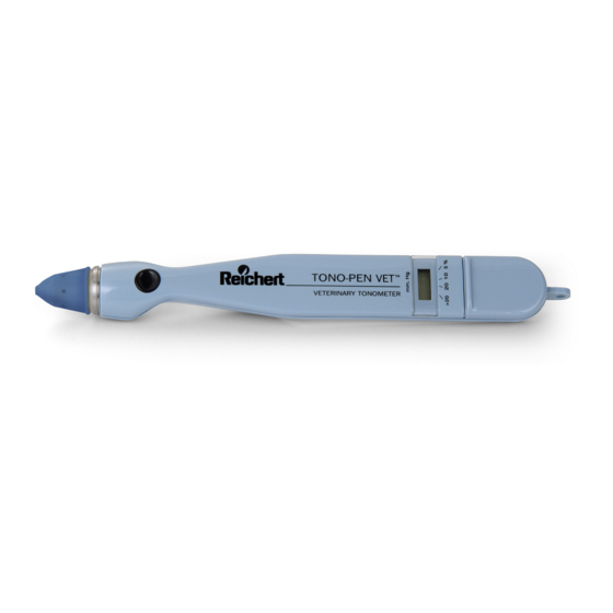 REICHERT TONOPEN VET USER MANUAL Pdf Download ManualsLib