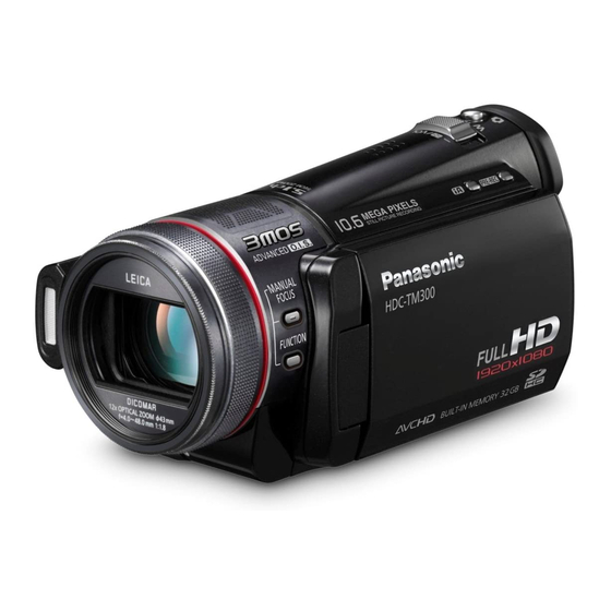 PANASONIC HDC-HS300 OPERATING INSTRUCTIONS MANUAL Pdf Download