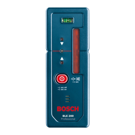 Bosch Professional BLE 200 Original Instructions Manual