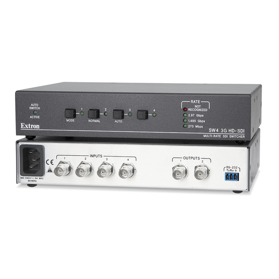 Extron electronics SW4 3G HD-SDI Setup Manual