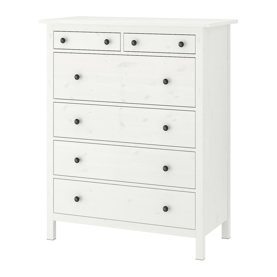 IKEA Hemnes 6-drawer white stain Manuals