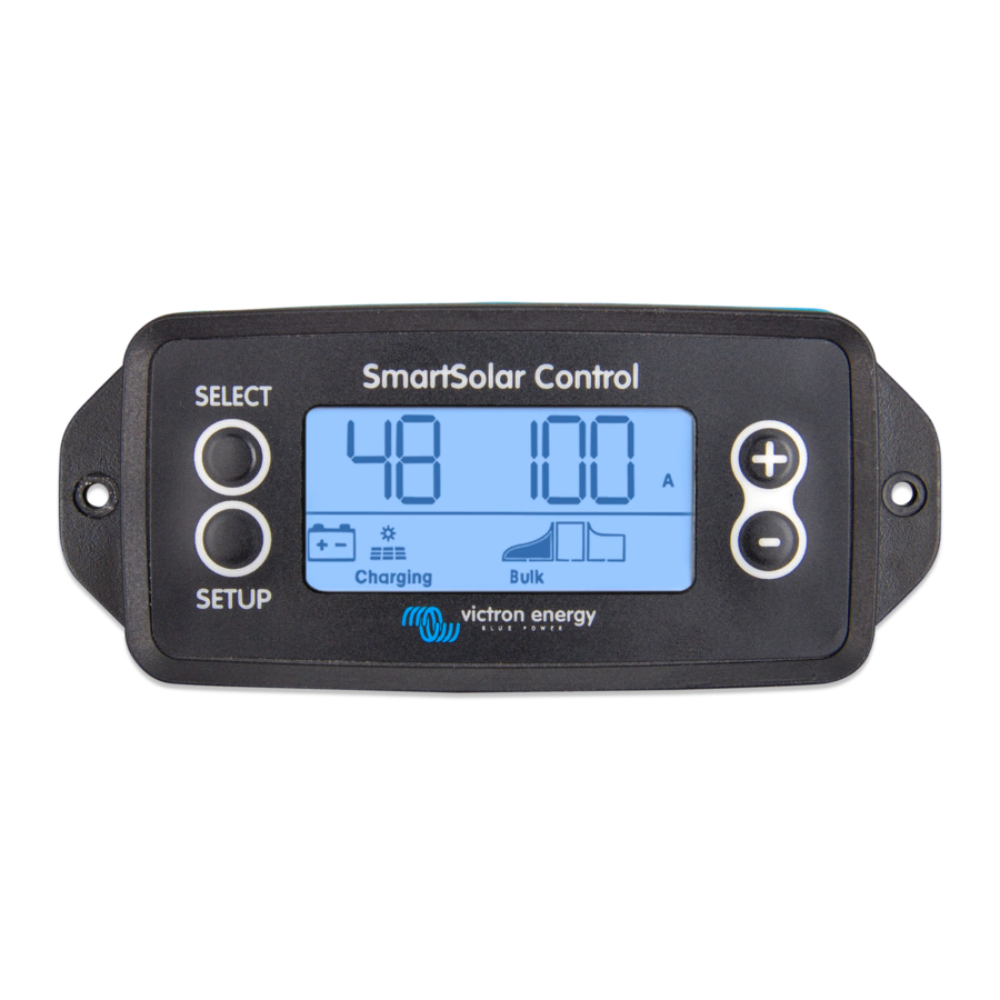 Victron energy SmartSolar Control display Manual