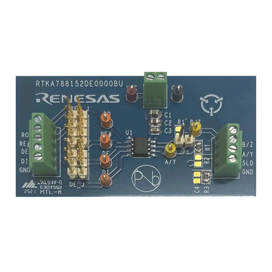 Renesas RTKA788152DE0000BU Manual