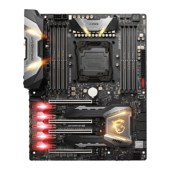 MSI X299 GAMING M7 ACK User Manual
