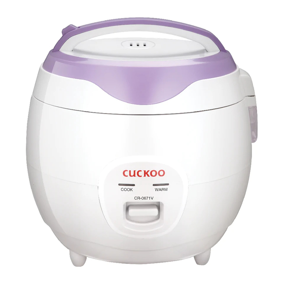 Cuckoo CR-0671V Operating	 Instruction
