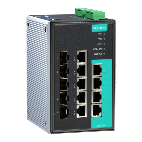 Moxa Technologies EtherDevice EDS-G509 Hardware Installation Manual