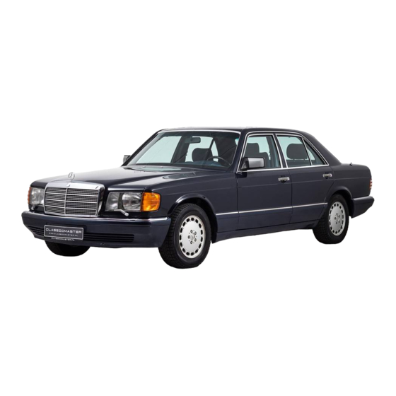 Mercedes-Benz 300 SEL 1989 Owner's Manual