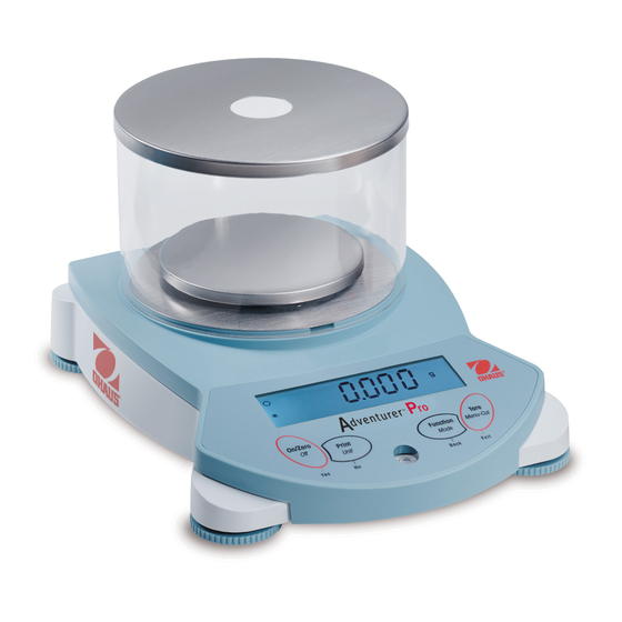 OHAUS Adventurer Pro Calibration Manual
