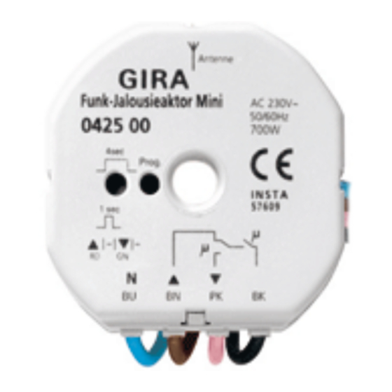 Gira 0425 00 Quick Start Manual