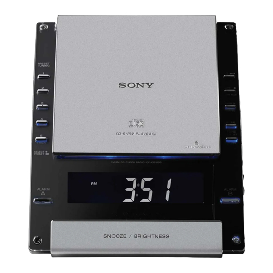 Sony ICF-CD7000 Operating Instructions