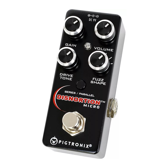pigtronix DISNORTION User Manual