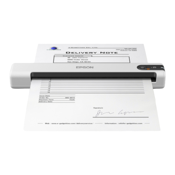 Epson DS-70 Quick Start Manual