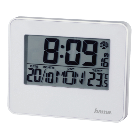 Hama RC 650 Radio Controlled Clock Manuals