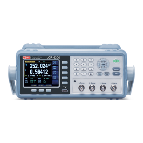 RS PRO LCR-6000 Series Instruction Manual
