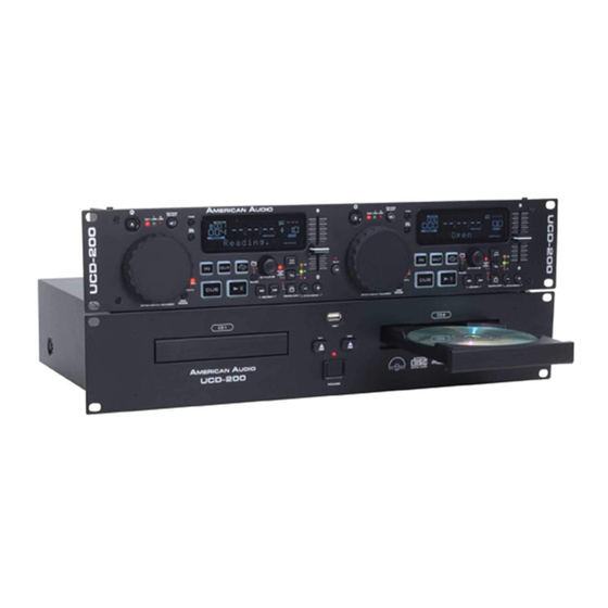 American Audio UCD-200 - REV 8-10 Operating Instructions Manual