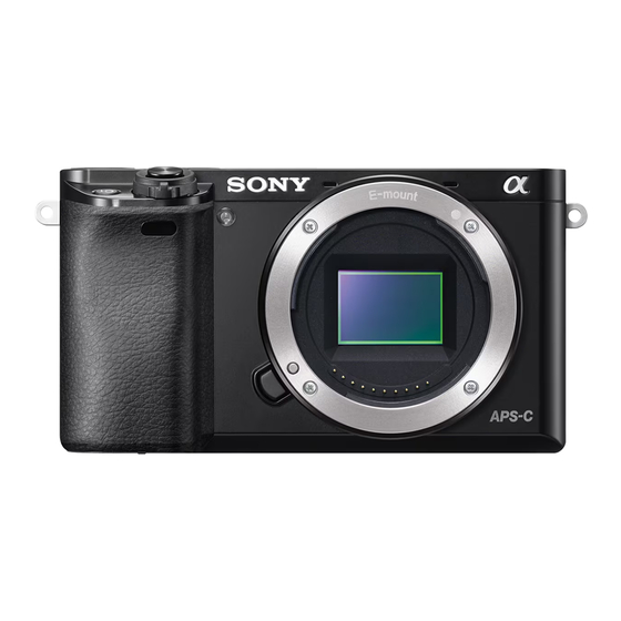 Sony Alpha ILCE-6000 Help Manual