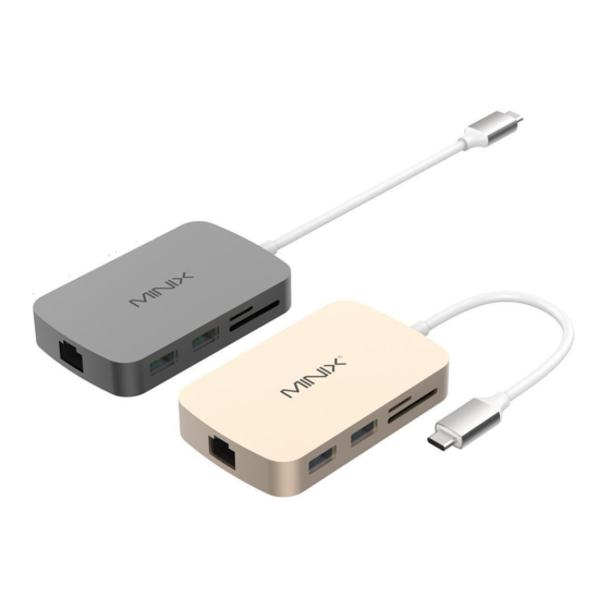 Minix NEO C USB-C Multiport Adapter Manuals