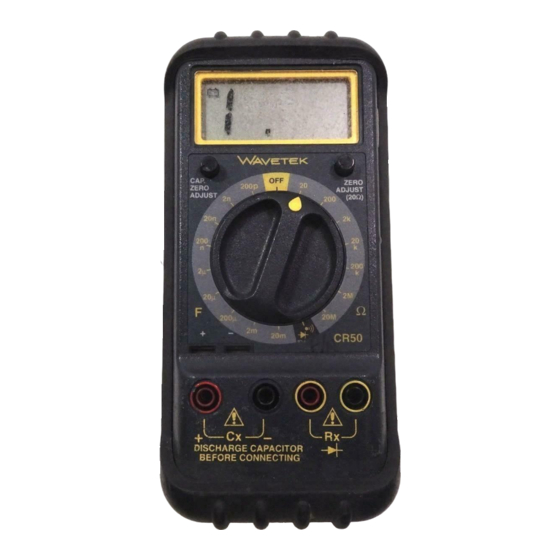 Wavetek Meterman CR 50 Operator's Manual
