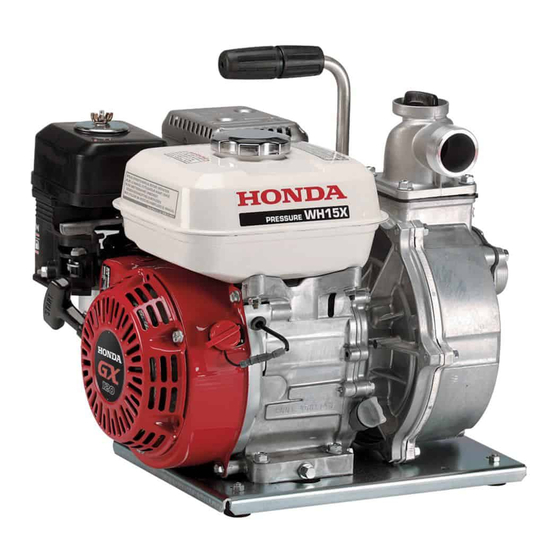 Honda WH15X Owner's Manual