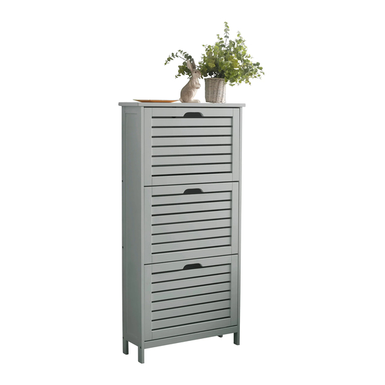 GFW BERGEN THREE TIER SHOE CABINET Assembly Instructions Manual