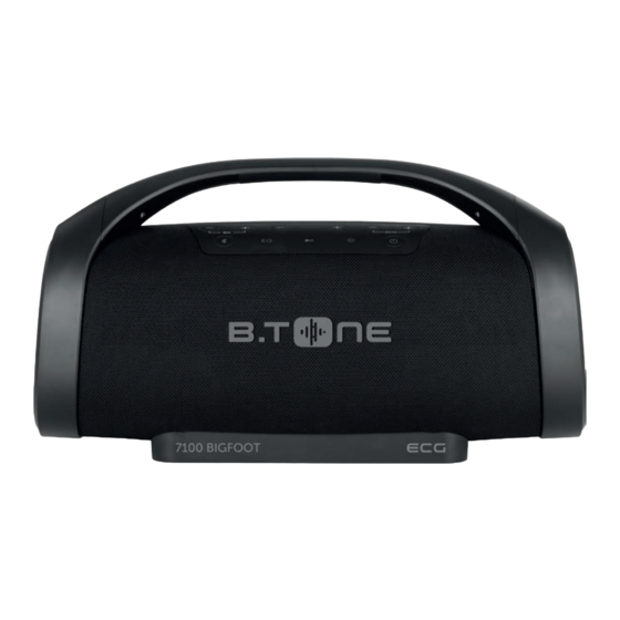 ECG B.TONE 7100 BIGFOOT Instruction Manual