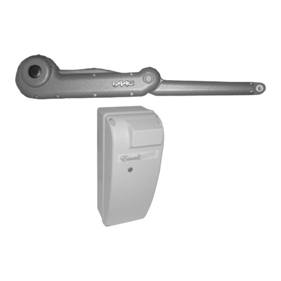 FAAC Estate Swing E-SC 1102 Series Opener Manuals