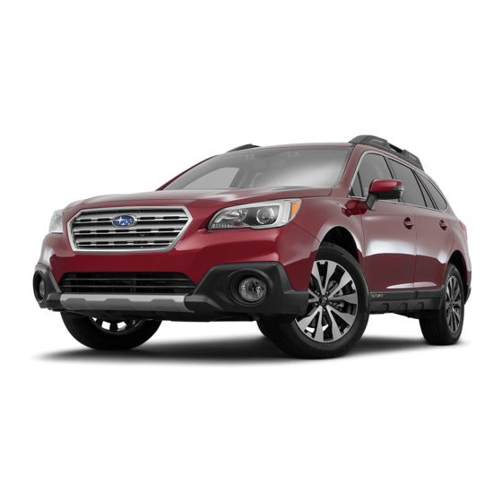 Subaru OUTBACK 2016 Quick Reference Manual