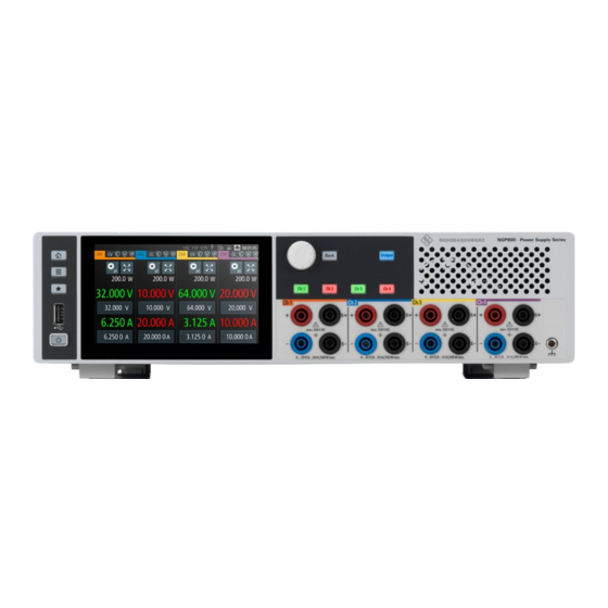 Rohde & Schwarz NGP800 Manual