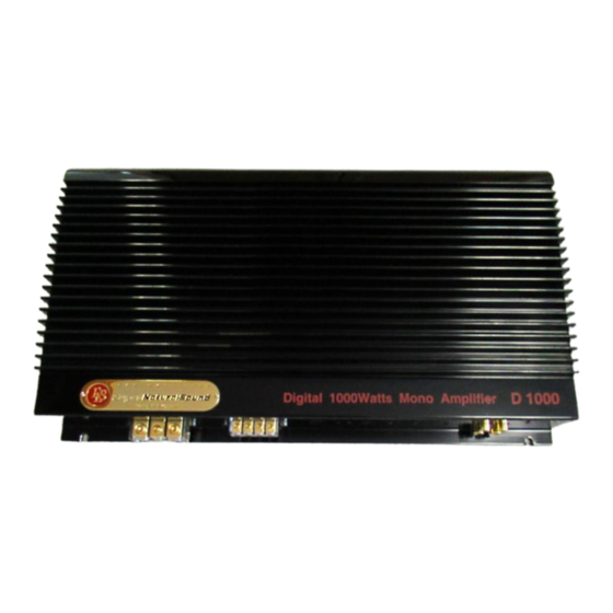 DLS AMPD1000E Owner's Manual