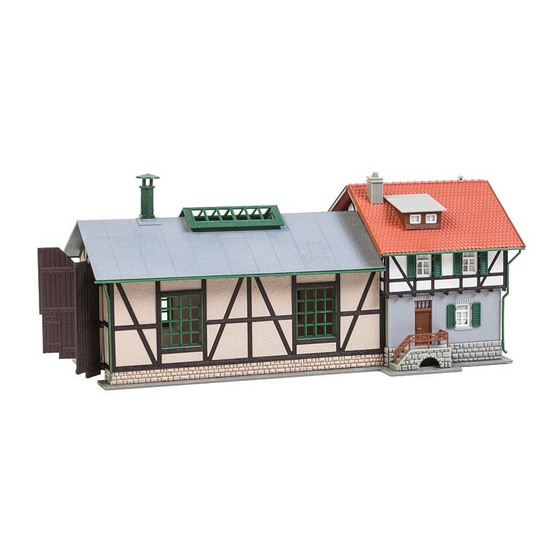 Faller ENGINE SHED WITH HOUSE Instructions Manual
