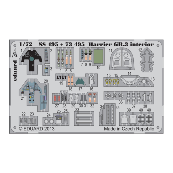 Eduard Zoom Harrier GR.3 interior S.A Assembly Instructions