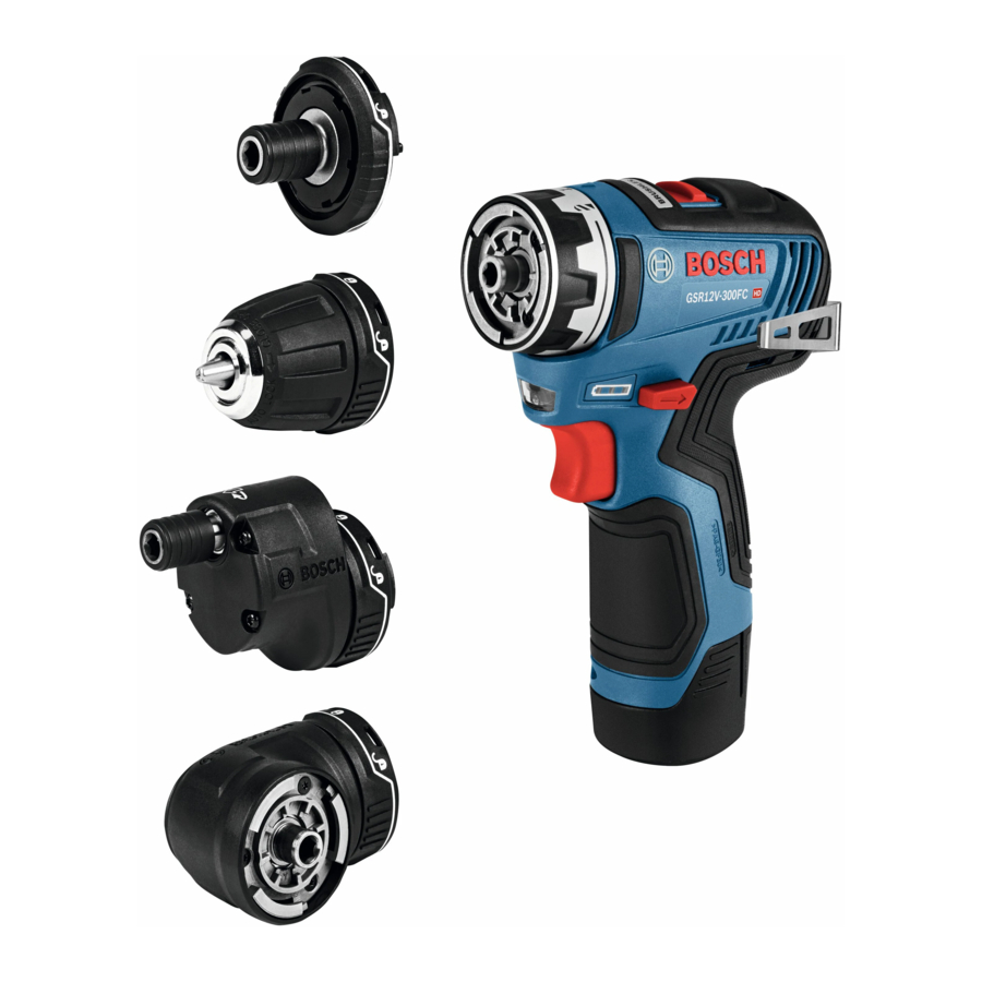 Bosch GSR12V-300FC Manual