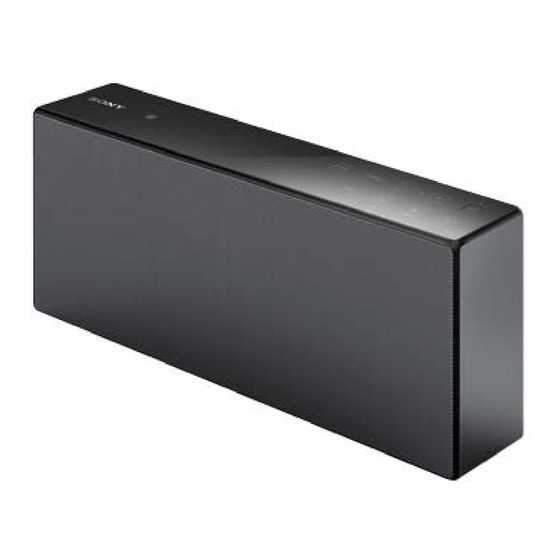 Sony SRS-X77 Help Manual