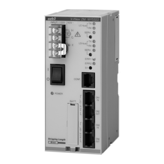 Azbil Infilex ZM WY5322 Specifications & Instructions