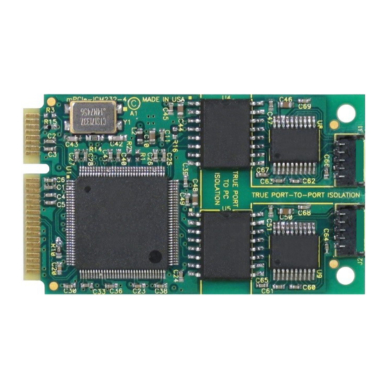 Acces I/O products mPCIe-ICM485 Series Hardware Manual