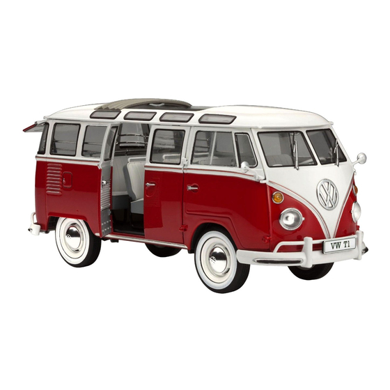 REVELL VOLKSWAGEN T1 SAMBA BUS Assembly Instructions Manual
