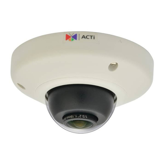 ACTi E98 Hardware Manual