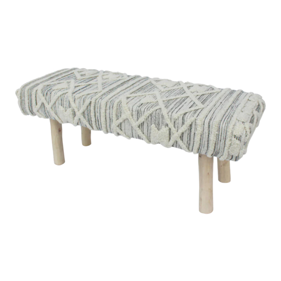 Noble House Home Furnishings Laveta Bench Assembly Instructions Manual