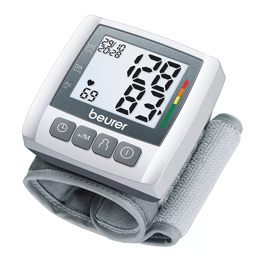 Beurer BC 30 - Wrist blood pressure monitor Manual
