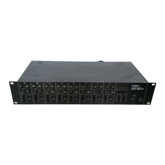 Kawai 8 Channel Mixer MX-8BR Product Manual
