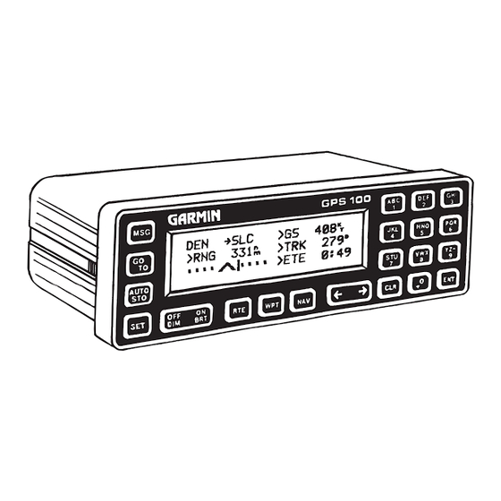 Garmin GPS 100AVD Installation Manual