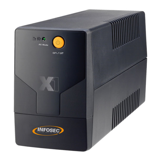 INFOSEC X1 EX 500 UPS Line Interactive Manuals