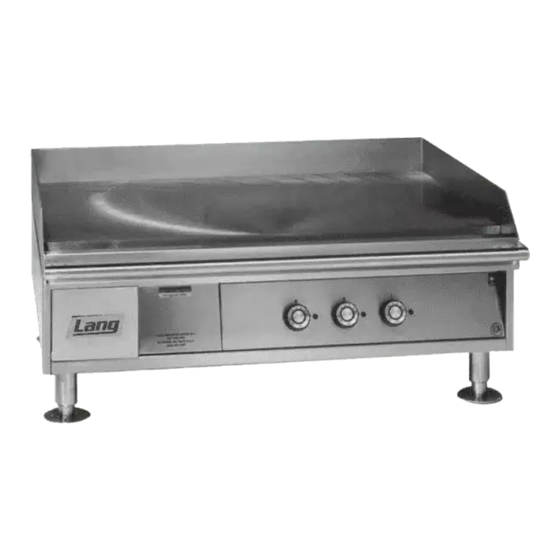 Lang CLG36F Installation, Operation And Maintenance Manual