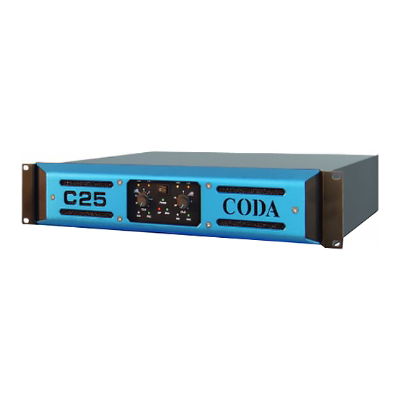 Coda C25 Power Amplifier Manuals