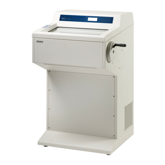 Slee Cryostat MEV Operating Instructions Manual