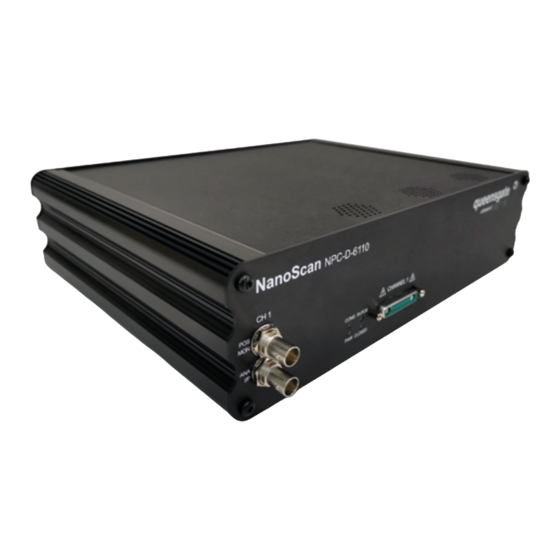 Prior Queensgate NanoScan NPC-D-3110 Quick Start Manual