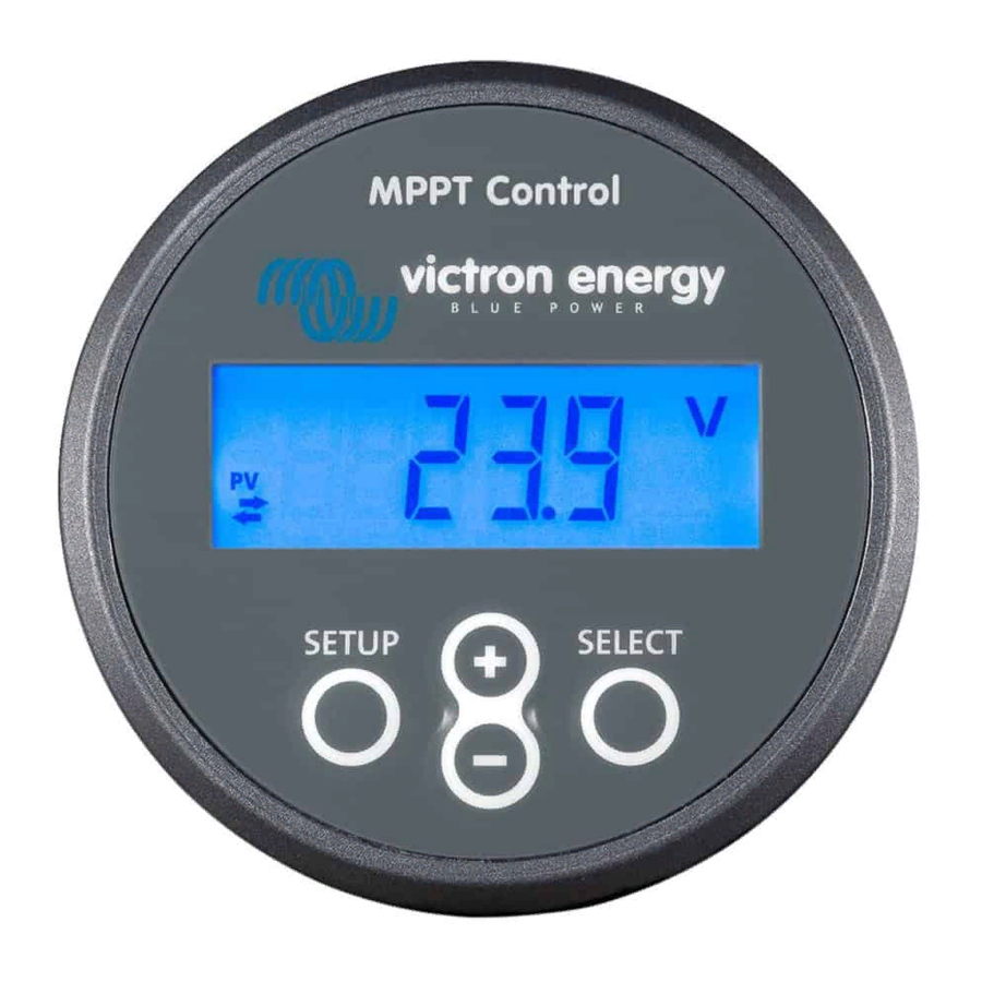 Victron energy MPPT Control display Manual